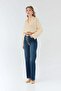 Striped Tie Front Crop Shirt - 3
