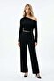 Long Sleeve Loose One Shoulder Low-Cut Bluz - 4