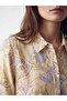 Alita City Lcw Modest Ecru Patterned Poplin Women's Shirt Tunic with a Difference - 3