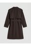 Trendlucky Women's Double-Breasted Collar Belted Trench Coat with a Difference - 6