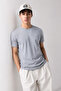 Men's Short Sleeve Summer Crew Neck Slim Fit Gray T-Shirt - 3