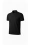 Men's Polo Collar Buttoned Pique Fabric T-Shirt Regular Fit Short Sleeve T-Shirt - Black Mariposa Secret