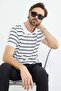 Striped Apaş Collar Knitwear T-Shirt - 3