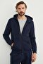 3 Thread Zippered Kangaroo Pocket Sweatshirt - 2