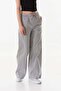 Gabardine Palazzo Trousers with Elastic Waist Pockets - 2
