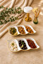 Gilded Compartmented Snack Bowl, Presentation Bowl, 2 Pieces - 2