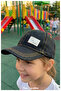 100% Cotton , Black D Denim Cap for Children (4-8 Years) (Unisex)