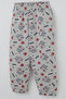Baby Girl Pajama Set Cute Queen Patterned Strawberry 9 Months-3 Years, Light Gray Melange - 8