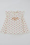 Girl's Tights Set with Spanish Style Heart Pattern, Ages 1.5-5, Cream - 4