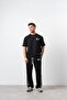 Men's No1 Stripe Detailed Regular Fit T-Shirt Trousers Set Black