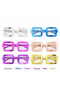 Square Shaped Party Glasses 12 Pieces – 6 Colors (Without Glass) (5263) - 2