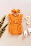 Baby Girl 100% Cotton Muslin Bandana Baby Romper - Orange