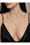Top Detailed 2-Row Chain Y Necklace - 2