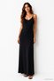 Women's Cross-Back Strap Long Sandy Dress-Black