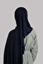 Navy Blue Plain Classic Shawl Viscose Fabric Lycra Combed Cotton 202101_02 - 3