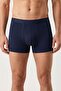 بوكسر قصير من القطن الممشط باللون الأزرق الداكن للرجال قماش مودال