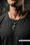 Wolf Head Pattern Handcrafted Stainless Steel Chain Men's Necklace - 2