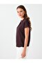 Bitter Brown V-Neck Off-Shoulder Short Sleeve Sweatshirt - 3