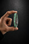 Men's Steel Bracelet with Natural Green Aventurine Stone, Jade Model, Braided Chain Model, Men's Tag - 5