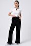 Belt-tied long leg pants