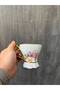 Porcelain Mug Cup with Gold Detail and Floral Pattern for Coffee and Tea (1 Pc) - 2