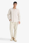 100% Cotton Regular Fit Polo Collar Long Sleeve Basic Shirt E7741Ax26Sp - 2