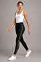 Black with White Piping High-Waist Shaping Leggings - 4