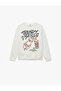 Long Sleeve Crew Neck Printed Sweatshirt - 3