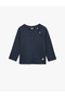 Buttoned Long Sleeve Crew Neck Cotton Sweatshirt - 3
