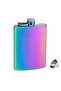 Rainbow Stainless Steel Pocket Flask 8oz 240ml