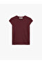 Cotton Regular Fit Cap Sleeve Crew Neck Basic T-Shirt - 6