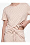 Comfortable Fit Crew Neck Short Sleeve Polka Dot Pajama Top - 5
