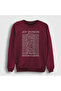 سويت شيرت من نوع Unisex باللون الأحمر الداكن Unknown Pleasures Joy Division 87792tt