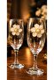 Golden Flower Presentation & Gift Set of 2 Cups - 2