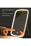 LED Makeup Mirror with Stand Desktop Folding Compact Square Travel Cosmetic Portable Lighted Vani...