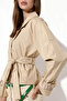 Women's Belted Short Trench Coat 1570 - K. Beige - 3