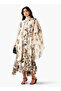 A-line Midi Dress with Cape - 5