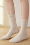 Corded Fabric Unisex Socks Beige