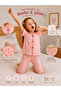 Girl's Cherry Patterned Cotton Pajama Set – Soft Textured, Breathable