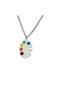 4-Piece Jewelry Set with Palette Figure – Earrings, Necklace, Ring, and Keychain |   Unisex Metal Art Themed Design