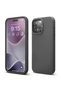 Silicone case iPhone 15 Pro Max, with microfiber, thin, protective, raised edges, dark gray