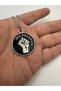 Black Unisex Necklace with the Phrase'No Pasarán' (They Shall Not Pass) and Fist Figure – Symbol of Resistance, Courage, and Freedom - 2