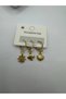 Gold Color Rudder, Fish and Seashell Figured 3-Piece Sea Themed Women's Earring Set – Elegant and Stylish