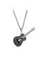 Guitar Necklace Stainless Steel 316L Black Unisex - 2