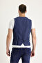 Slim Fit Slim Cut Linen Vest - 3