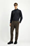Relaxed Fit Comfortable Cut Lycra Pleated Velvet Trousers - 3