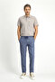 Slim Fit Slim Fit Elastic Waist Drawstring Patterned L Stretch Fabric Jogger Pants - 2