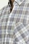 Short Sleeve Regular Fit Cotton Sports Button Collar Plaid Shirt - 6