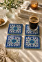 Glass Coaster |   Iznik Royale Tile Patterned |   4-Piece Set |   10cm X 10cm - 5