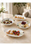 4 Pieces Porcelain Bowl Serving Tableware Presentation Plate Set